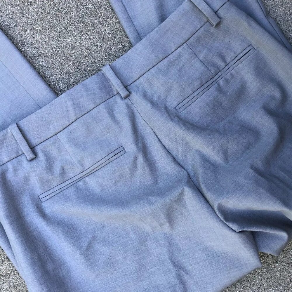 THEORY Izelle Dress Pants Women's 2 Petite Wool Blend Grey Work Office B…​​ - Picture 3 of 9